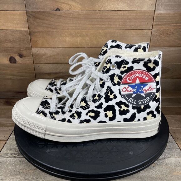 Converse Womens Size 7 Chuck Taylor 70 High Logo Desert Ore 2020 Shoes Leopard - Picture 3 of 10